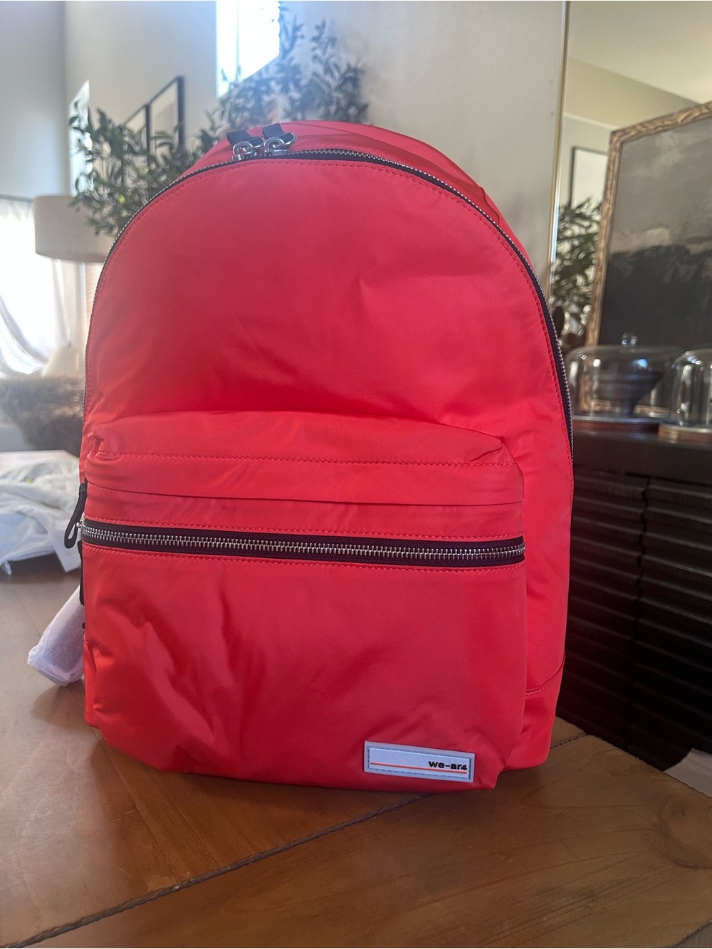 NWT We-Are4 Red Nylon Backpack – Sleek Everyday Bag